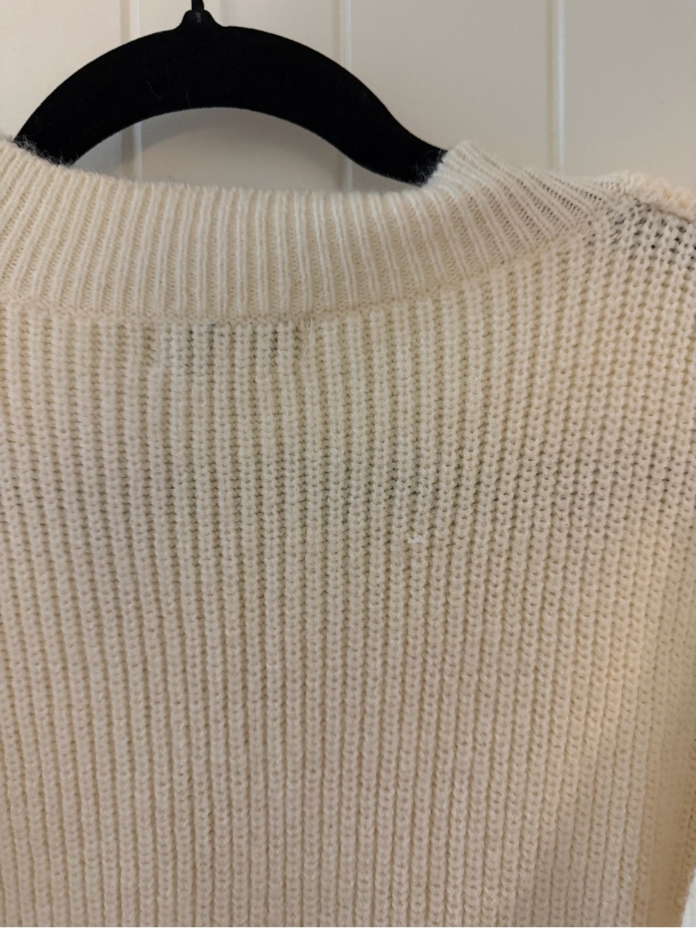 Fate Cream Ruffle-Trim V-Neck Cardigan - Picture 6 of 6